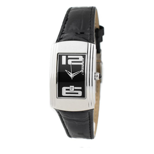 Chronotech Black Leather Watch 1728,Black,Chronotech,New with tags,Watches for Women - Watches,Women Chronotech CHCT7017L04AC