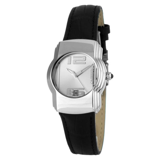Chronotech Black Leather Watch 1728,Black,Chronotech,New with tags,Watches for Women - Watches,Women Chronotech CHCT7279B03AC