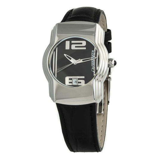 Chronotech Black Leather Watch 1728,Black,Chronotech,New with tags,Watches for Women - Watches,Women Chronotech CHCT7279B04AC