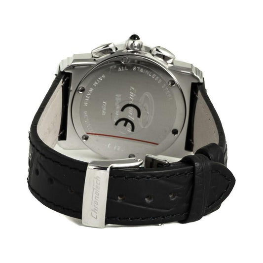 Chronotech Black Leather Watch 1728,Black,Chronotech,New with tags,Watches for Women - Watches,Women Chronotech CHCT7280B03AC