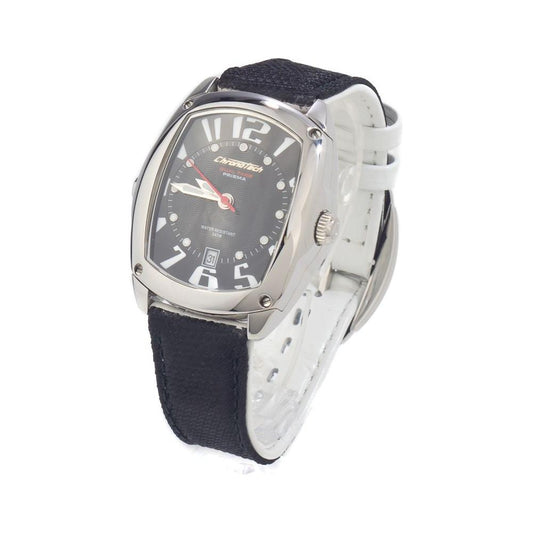 Chronotech Black Leather Watch 1728,Black,Chronotech,New with tags,Watches for Women - Watches,Women Chronotech CHCT7696L01AC