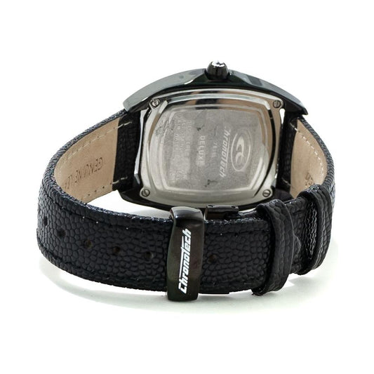 Chronotech Black Leather Watch 1728,Black,Chronotech,New with tags,Watches for Women - Watches,Women Chronotech CHCT7814L01AC