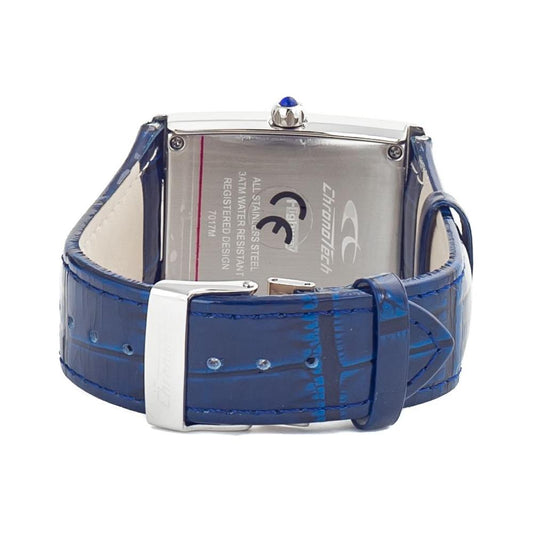 Chronotech Blue Leather Watch 1728,Blue,Chronotech,Men,New with tags,Watches for Men - Watches Chronotech CHCT7017M09AC