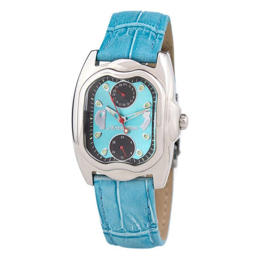 Chronotech Blue Leather Watch 1728,Blue,Chronotech,New with tags,Watches for Women - Watches,Women Chronotech CHCT7220L04AC