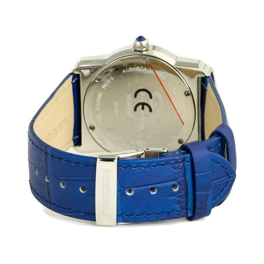 Chronotech Blue Leather Watch 1728,Blue,Chronotech,New with tags,Watches for Women - Watches,Women Chronotech CHCT7279B09AC