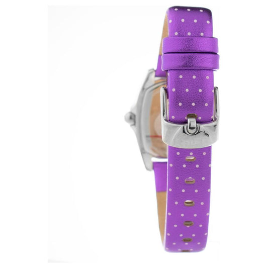Chronotech Purple Leather Watch 1728,Chronotech,New with tags,Purple,Watches for Women - Watches,Women Chronotech CHCT7094SS43AC