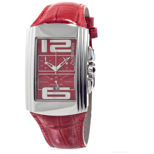 Chronotech Red Leather Watch 1728,Chronotech,New with tags,Red,Watches for Women - Watches,Women Chronotech CHCT7018B05AC