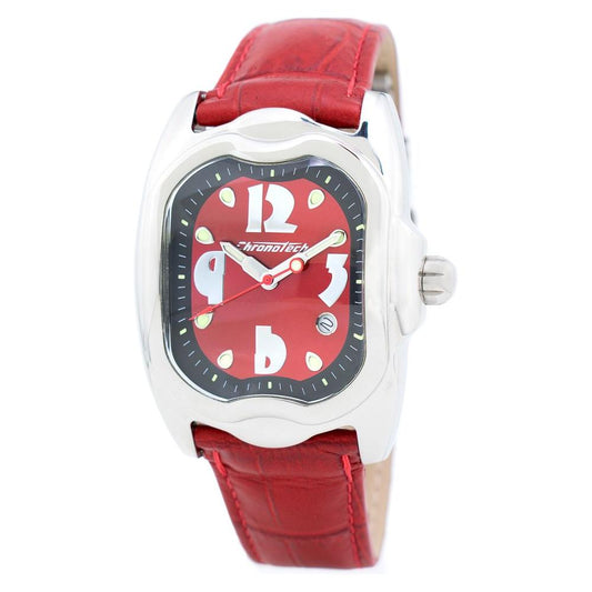 Chronotech Red Leather Watch 1728,Chronotech,New with tags,Red,Watches for Women - Watches,Women Chronotech CHCT7274M01AC
