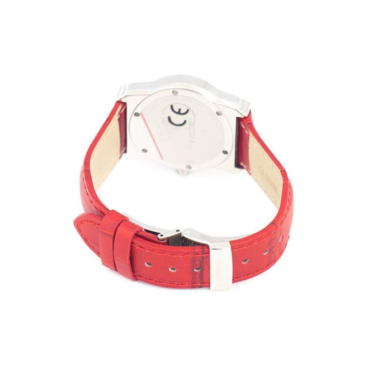 Chronotech Red Leather Watch 1728,67434610848,Chronotech,New with tags,Red,Watches for Women - Watches,Women Chronotech CHCT7279B05AC