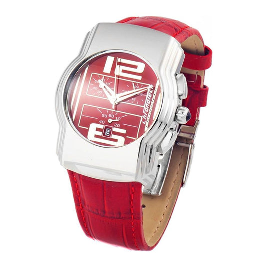 Chronotech Red Leather Watch 1728,Chronotech,New with tags,Red,Watches for Women - Watches,Women Chronotech CHCT7280B05AC