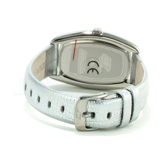 Chronotech Silver Leather Watch 1728,67434610848,Chronotech,New with tags,Silver,Watches for Women - Watches,Women Chronotech CHCC7121LS06AC