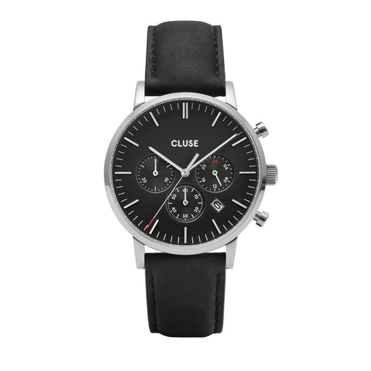 Cluse Black Leather Watch 1728,Black,Cluse,New with tags,Watches for Women - Watches,Women Cluse CLCW0101502001AC