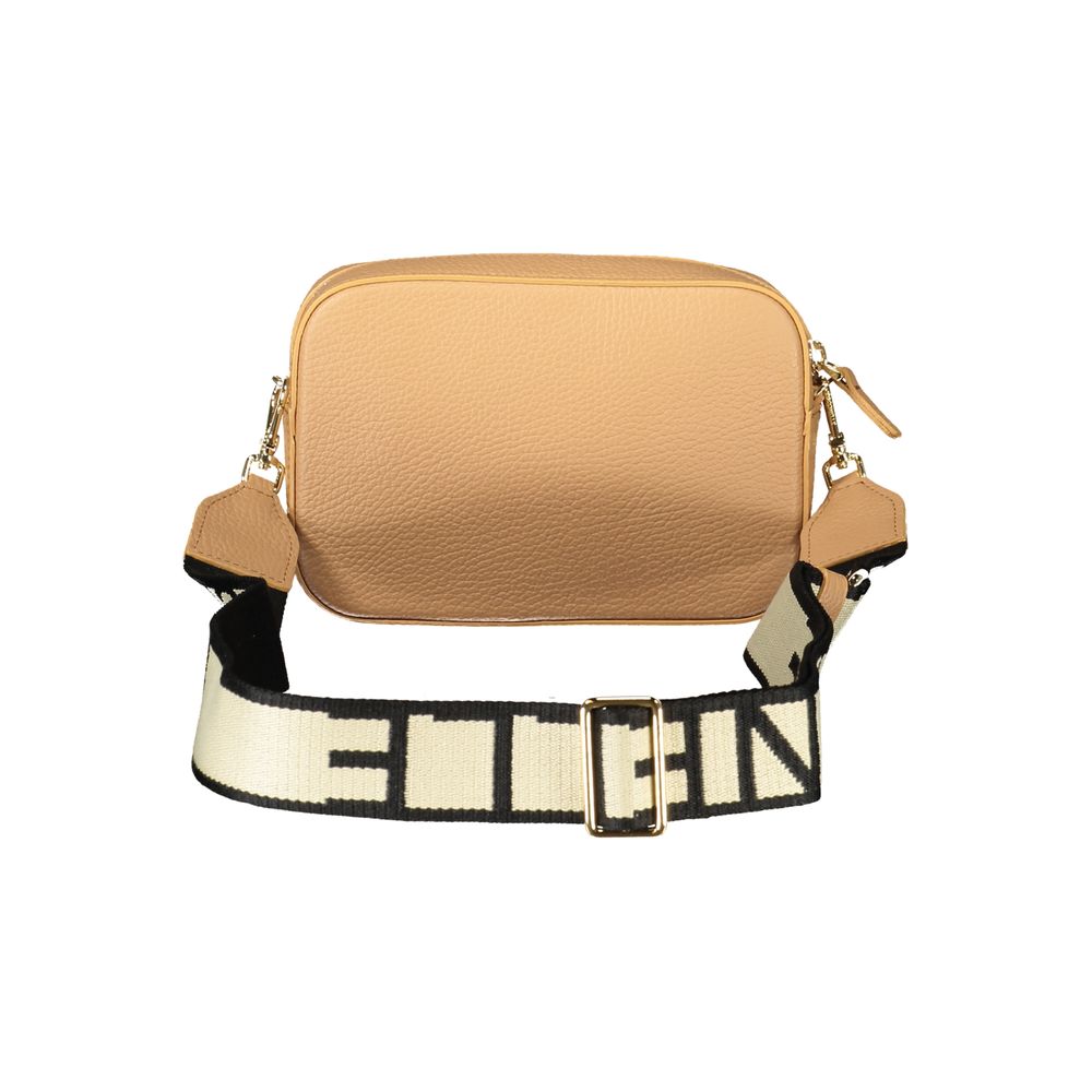 Coccinelle Brown Leather Women Handbag with adjustable strap and sleek zip, showcasing elegance and functionality in premium leather.