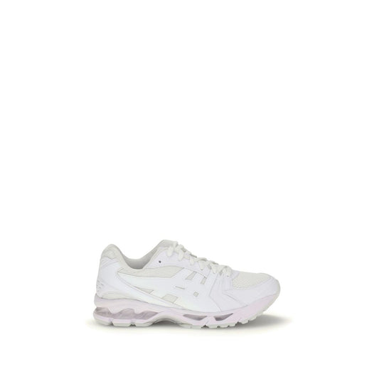 Comme Des Garçons White Polyamide Athletic Sneakers with lace-up design, shown in side profile on a white background.