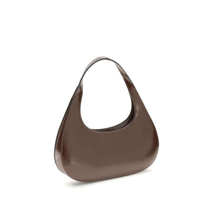 Coperni Brown Leather Shoulder Bag with smooth matte finish and elegant design, ideal for everyday style.