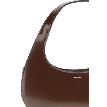 Coperni Brown Leather Shoulder Bag with elegant, streamlined design, crafted from soft leather ideal for everyday wear.