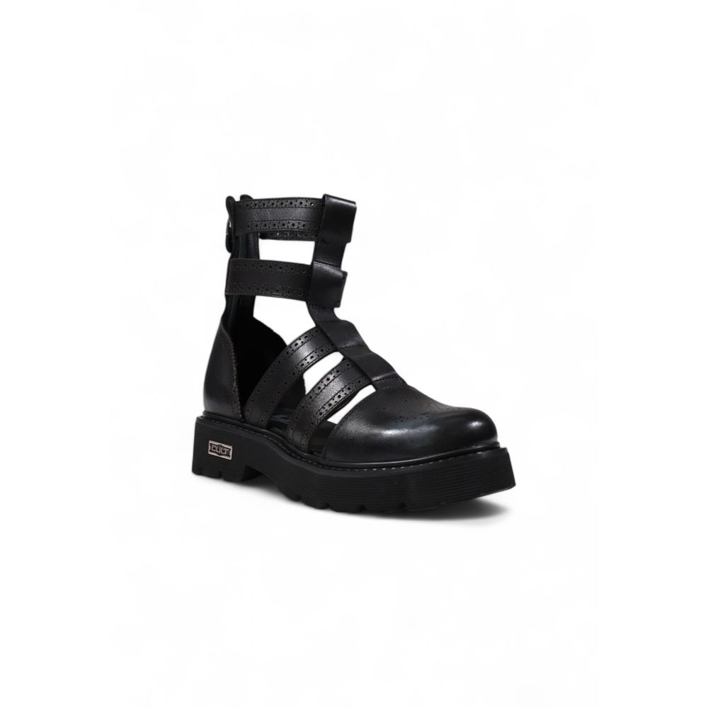 Cult Black Leather Sandals