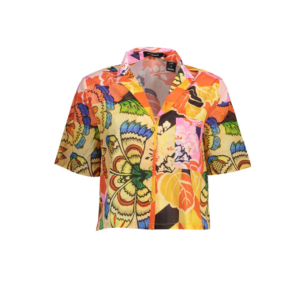 Desigual Giallo Cotton Women Shirt