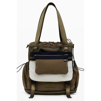 Desigual Green Polyester Women Convertible Handbag