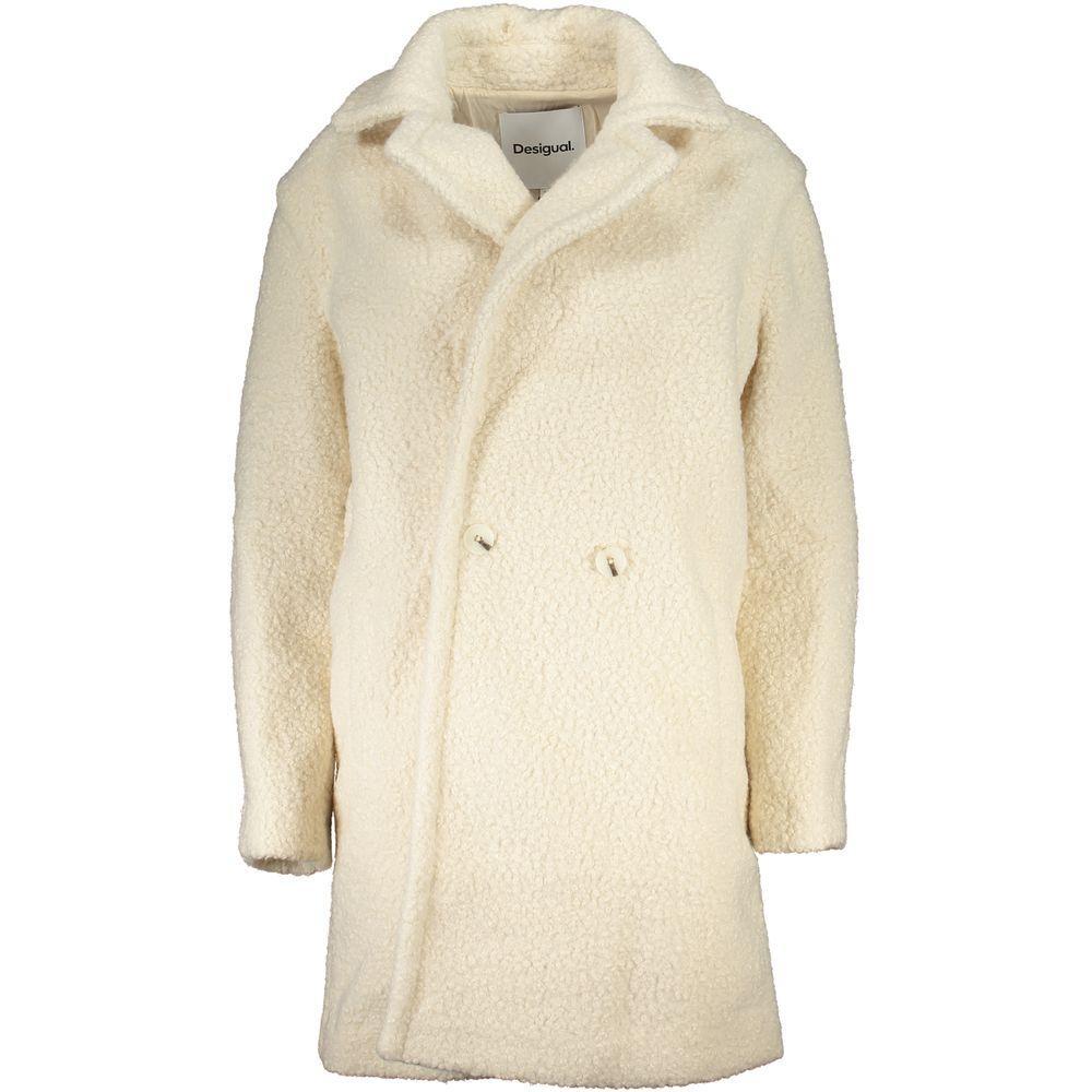 Desigual White Polyester Jackets & Coat DE-24913-S