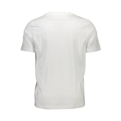 Diesel White Cotton Men T-Shirt back view showcasing clean design and iconic style.