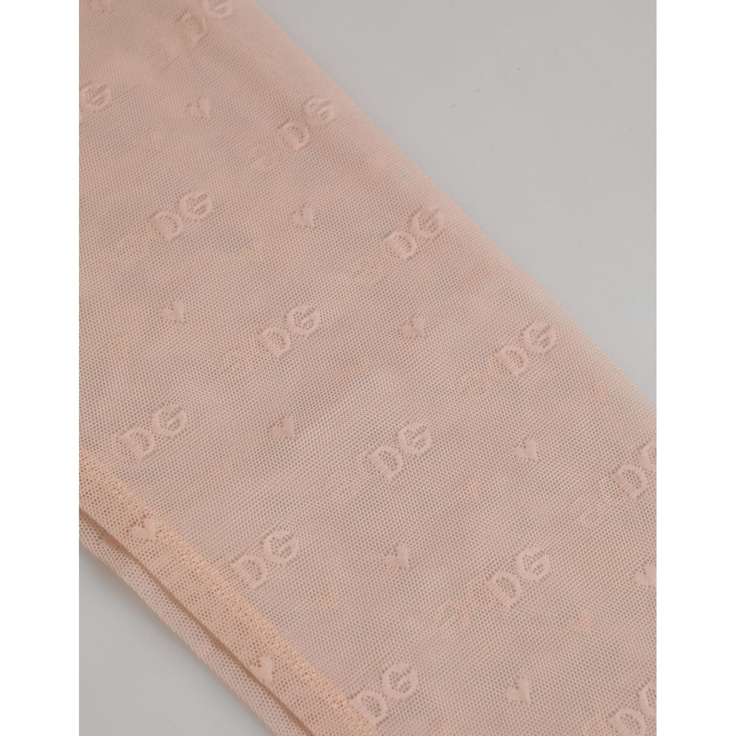 Dolce & Gabbana Beige Nylon Logo Lace Leggings Pants Underwear