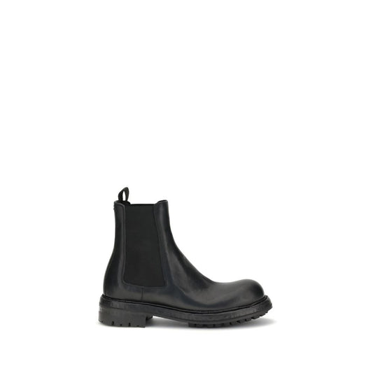 Dolce & Gabbana Black Calf Leather Bos Taurus Chelsea Boots