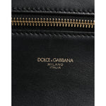 Dolce & Gabbana Black Calfskin Leather Gothic Messenger Bag BAG4171