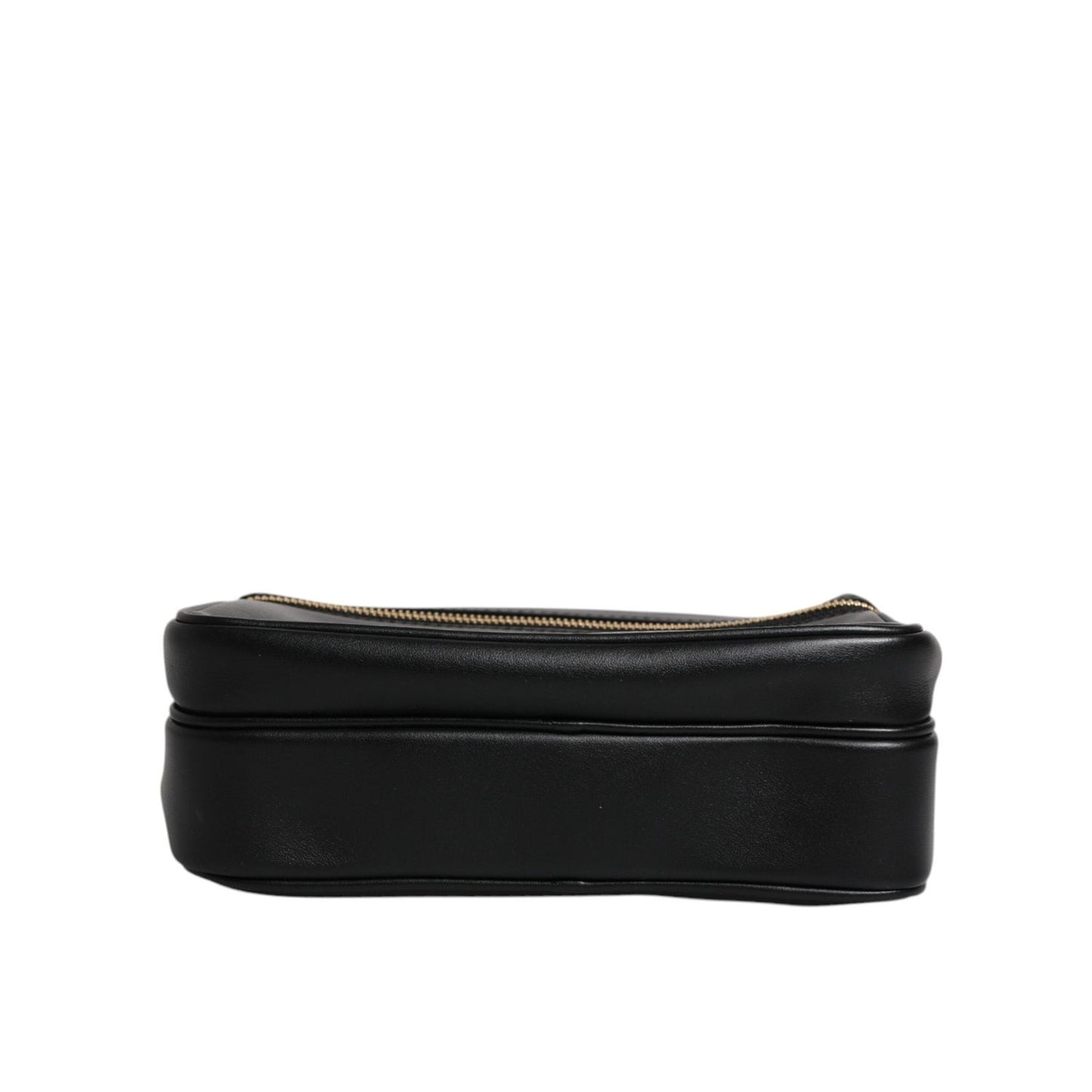 Dolce & Gabbana Black Calfskin Leather Gothic Messenger Bag BAG4171