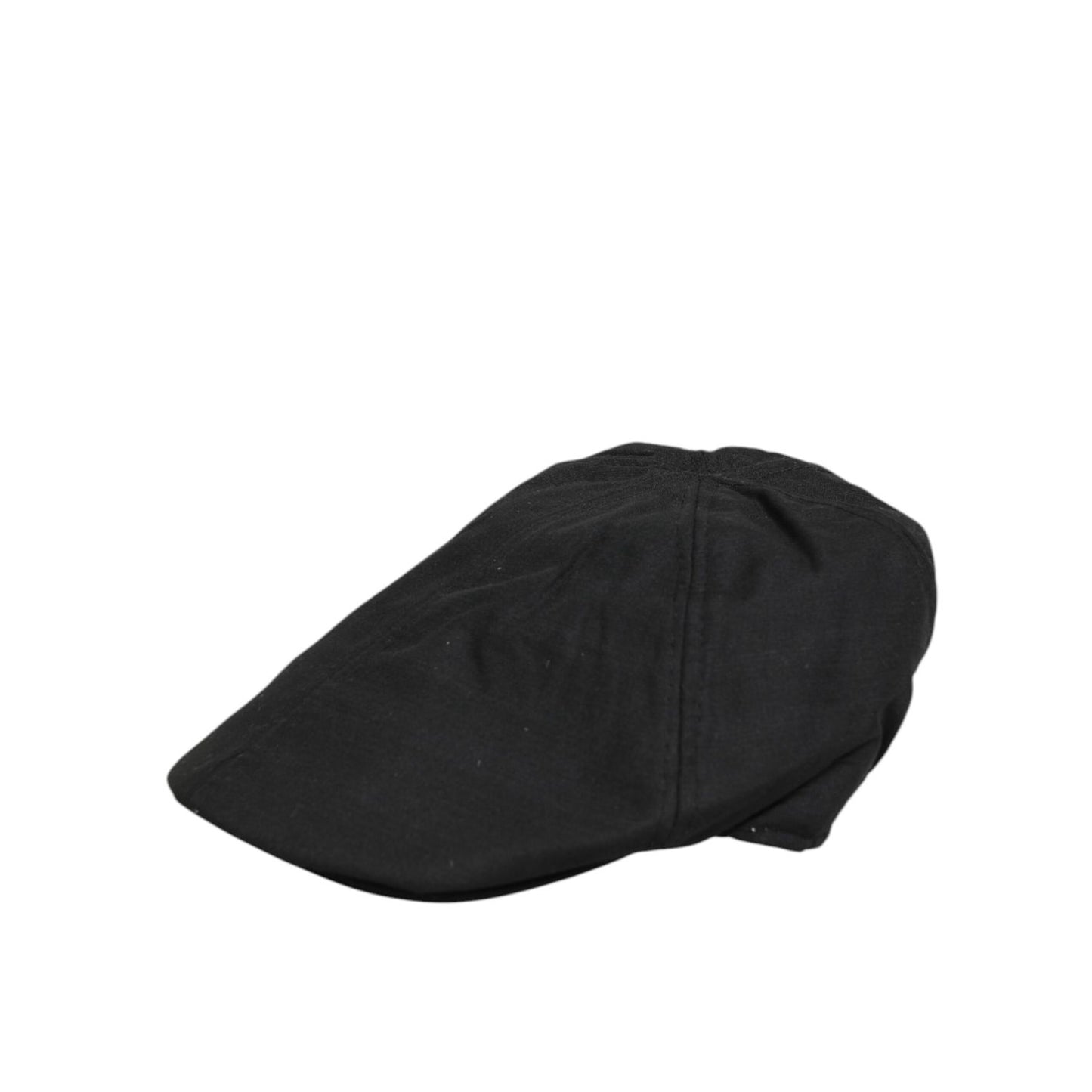 Dolce & Gabbana Black Cotton DG Logo Newsboy Cloth Capello Hat