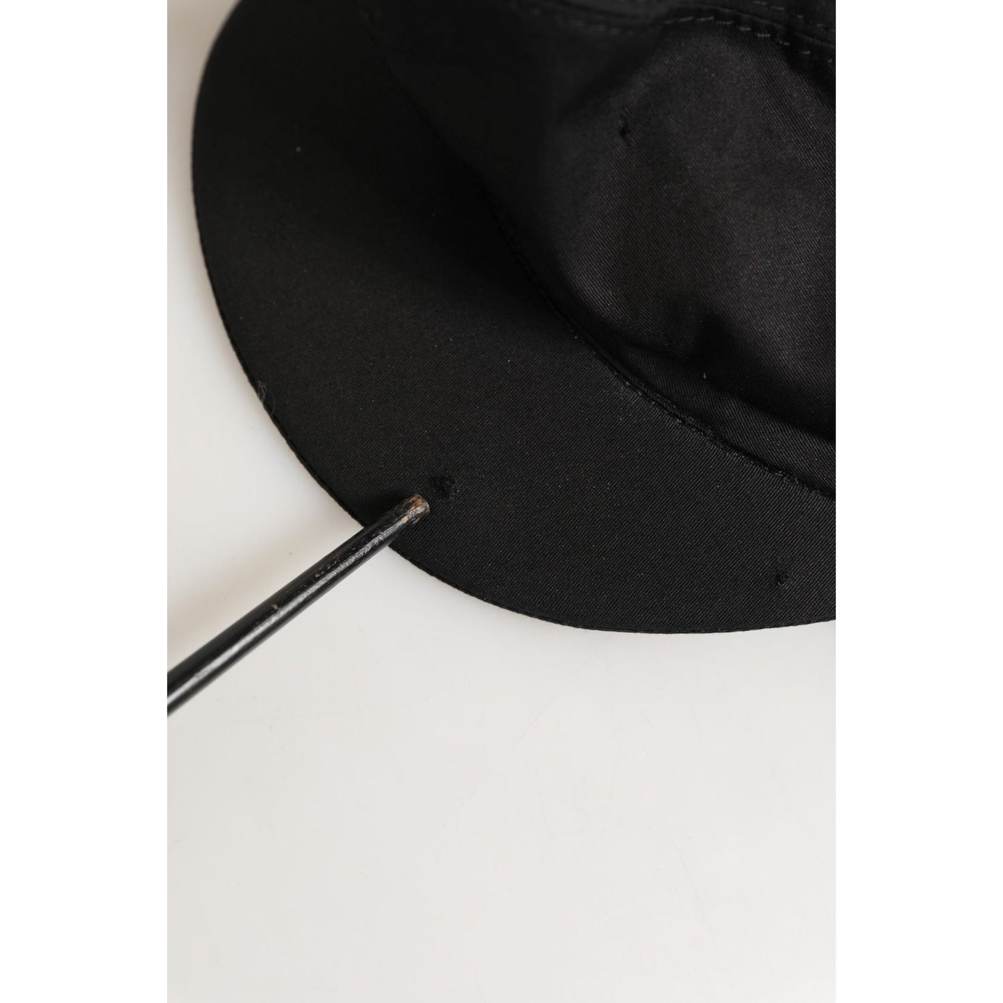Dolce & Gabbana Black Cotton Stretch Newsboy Cloth Capello Hat