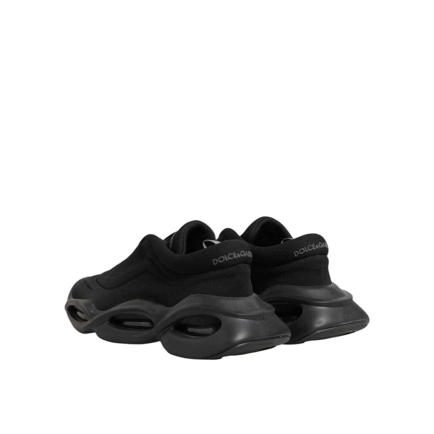 Dolce & Gabbana Black Lace Up Wave Low Top Men Sneaker Shoes