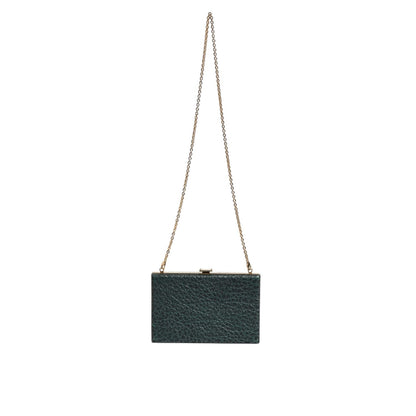 Dolce & Gabbana Black Leather Clutch Evening Crossbody Bag