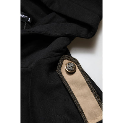 Dolce & Gabbana Black Logo Hooded Full Zip Sweatshirt Jacket