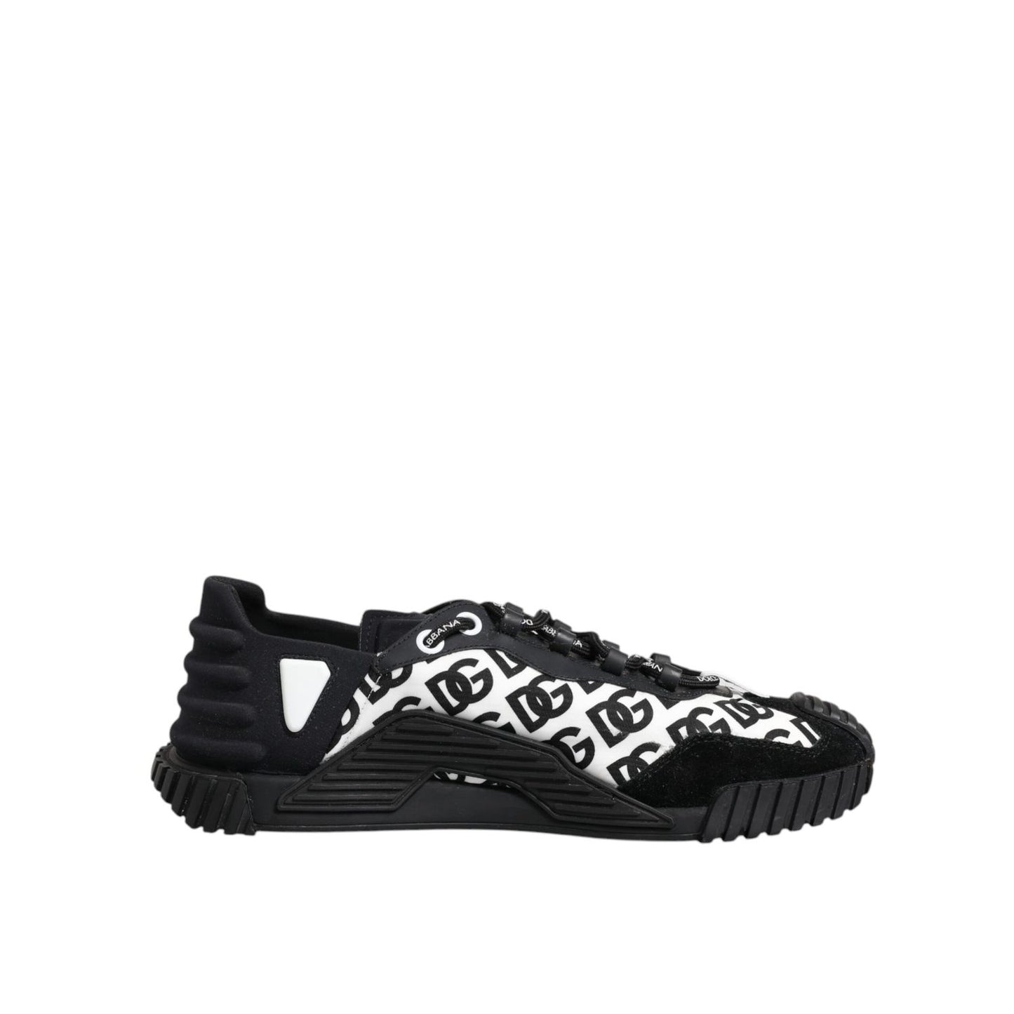 Dolce & Gabbana Black Logo Nylon Low Top NS1 Sneakers Shoes