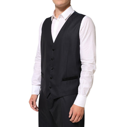 Dolce & Gabbana Black MARTINI 2 Buttons Suit 3 Piece Suit