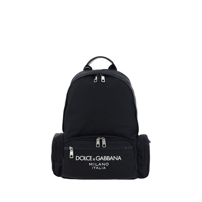 Dolce & Gabbana Black Nylon Backpack