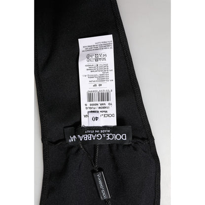 Dolce & Gabbana Black Nylon Blend Bandeau Strapless Tube Top