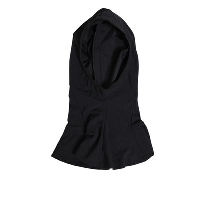 Dolce & Gabbana Black Nylon Elastane Balaclava Hood Face Cover Hat