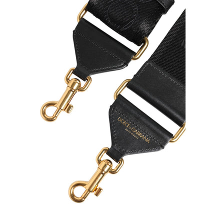 Dolce & Gabbana Black Solid Viscose Bag Shoulder Strap