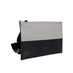 Dolce & Gabbana Black White Leather Logo Embossed Crossbody Bag BAG4290