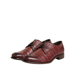 Dolce & Gabbana Burgundy Leather Lace Up Derby Dress Shoes MV7553-43