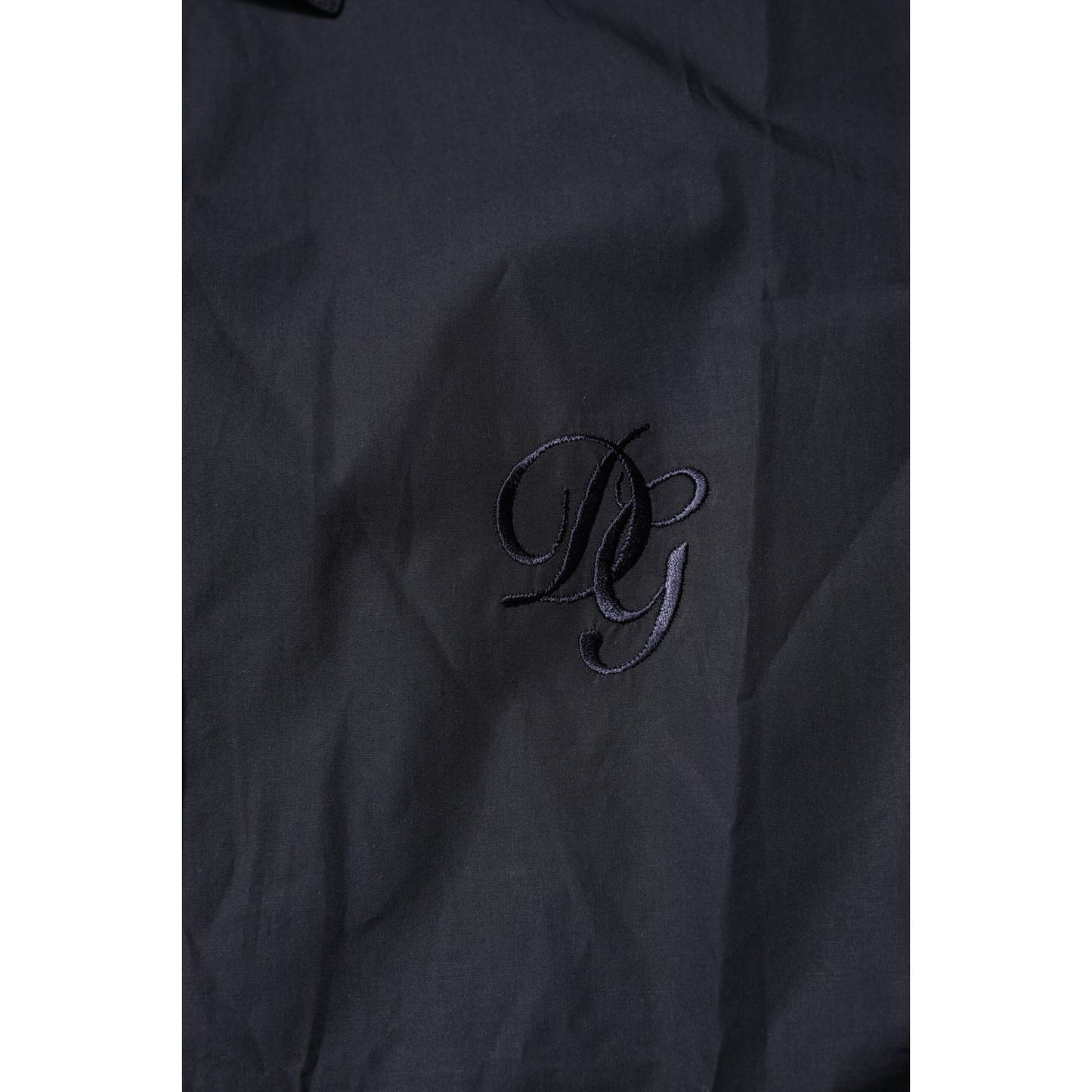 Dolce & Gabbana Dark Blue MARTINI Cotton Dress Formal Shirt