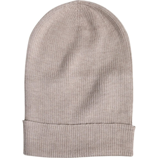 Dolce & Gabbana Beige Cashmere Knitted Winter Beanie Hat 1728,67345645728,Accessories,Beige,Dolce & Gabbana,Hats & Caps - Men - Accessories,Material: 70% Cashmere 30% Silk,Men,Men - Accessories,New with tags Dolce & Gabbana HAT9675