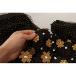 Dolce & Gabbana Black Crystal Floral Maxi Ball Gown Dress DR28244-40