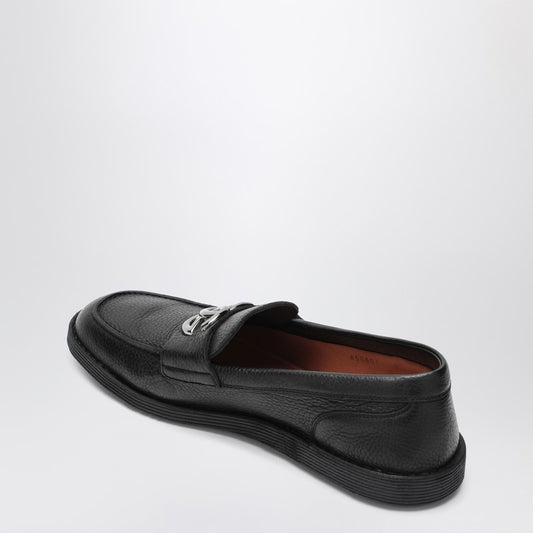 Dolce & Gabbana Dolce&Gabbana Black leather loafers with DG logo LDin,Women,Women > Shoes,Women > Shoes > Flat Shoes,Yes Eu Dolce & Gabbana A50601A8034/R_DOLCE-80999_600