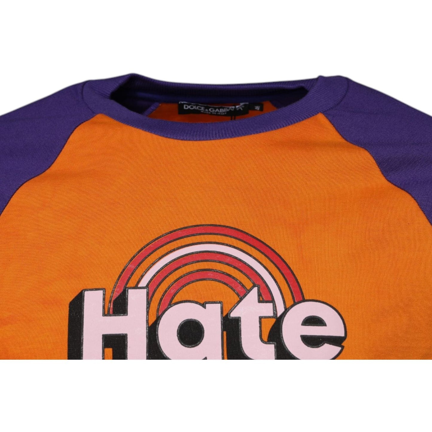 Dolce & Gabbana Orange Purple Graphic Print Short Sleeves T-shirt TSH87491-46