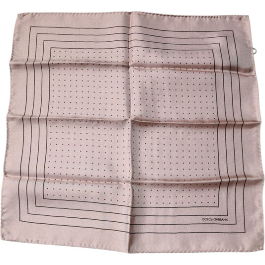 Dolce & Gabbana Pink Polka Dots Square Handkerchief Scarf 1728,67345645728,Accessories,Dolce & Gabbana,Material: 100% Silk,Men,Men - Accessories,New with tags,Pink,Scarves - Men - Accessories Dolce & Gabbana MS7322