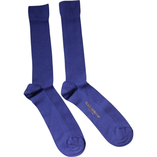 Dolce & Gabbana Purple Cotton Logo Over The Calf Socks 1728,67345645728,Accessories,Dolce & Gabbana,L,Material: 100% Cotton,Men,Men - Accessories,New with tags,Purple,Socks - Men - Accessories Dolce & Gabbana SCS2241-L