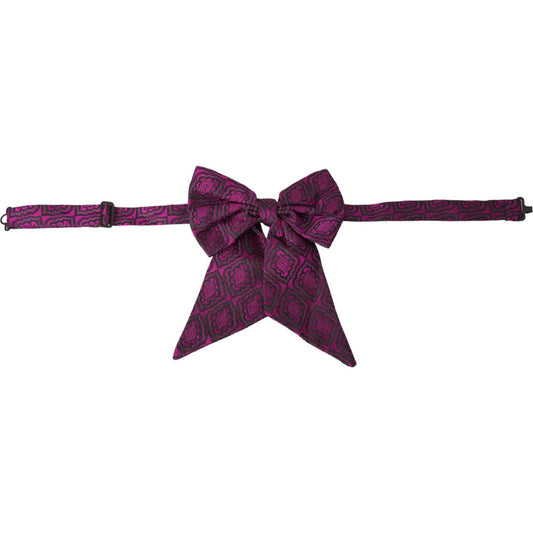 Dolce & Gabbana Purple Ribbon Silk Adjustable Neck Men Bow Tie 1728,67345645728,Dolce & Gabbana,Material: 100% Silk,Men,New with tags,Purple,Ties & Bowties - Men - Accessories Dolce & Gabbana FT3839